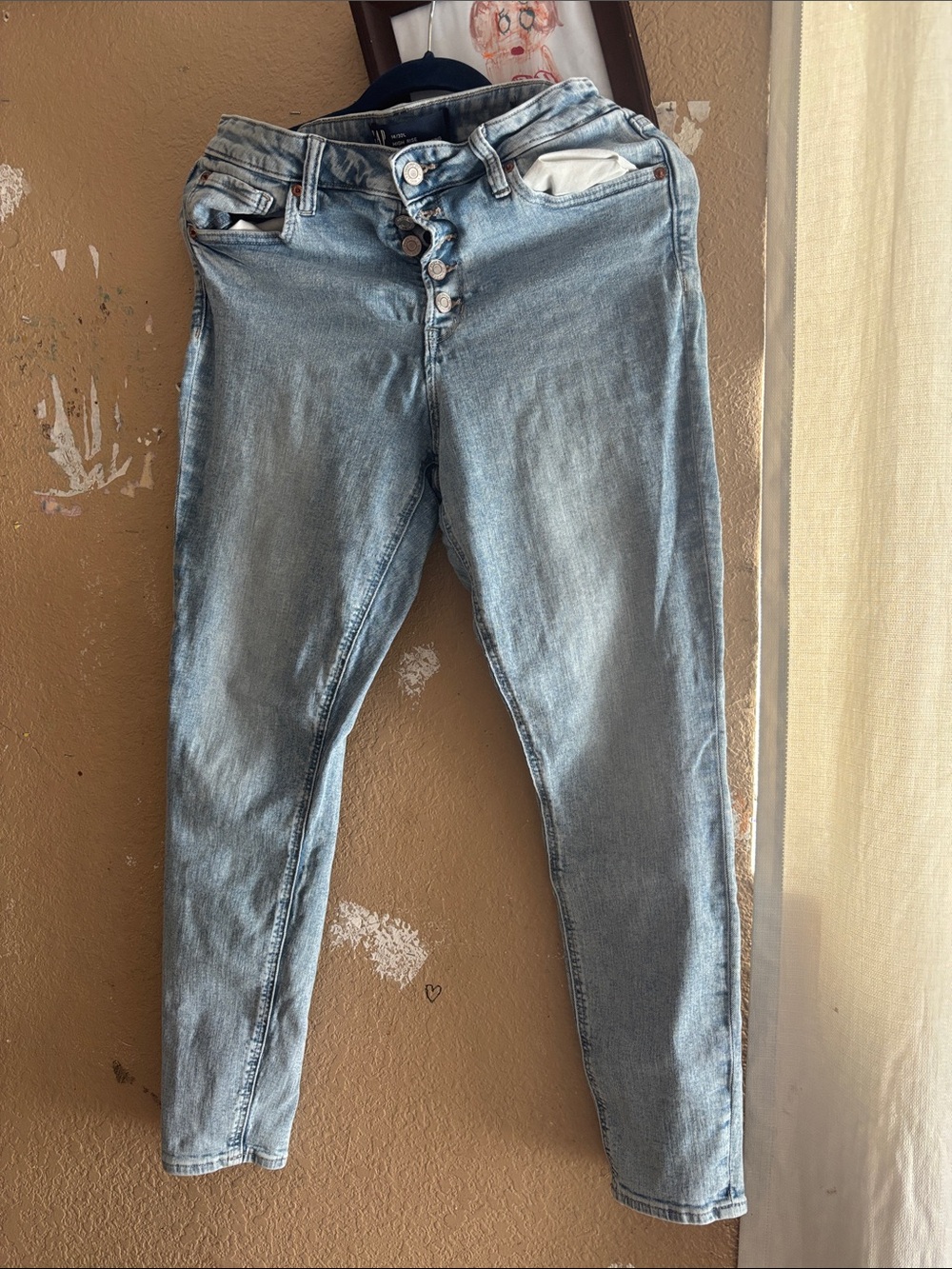 GAP Light Wash Skinny Jeans with Button-Fly